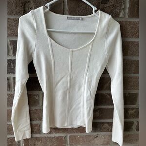 White Women's Long Sleeve Top